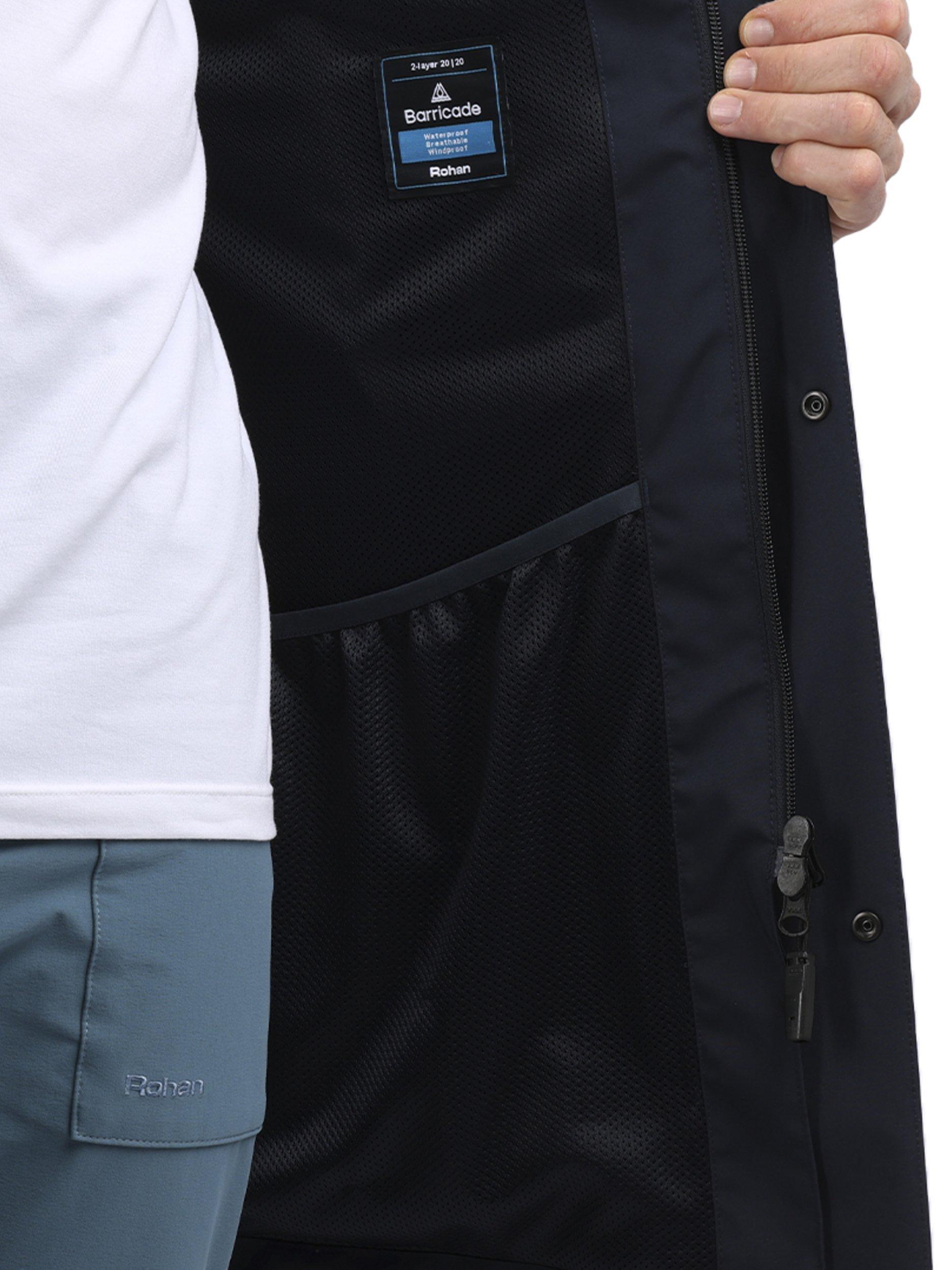 Product image 8 of 10, which shows Rohan Men's Lomond Packable Hood Waterproof Jacket, True Navy, S