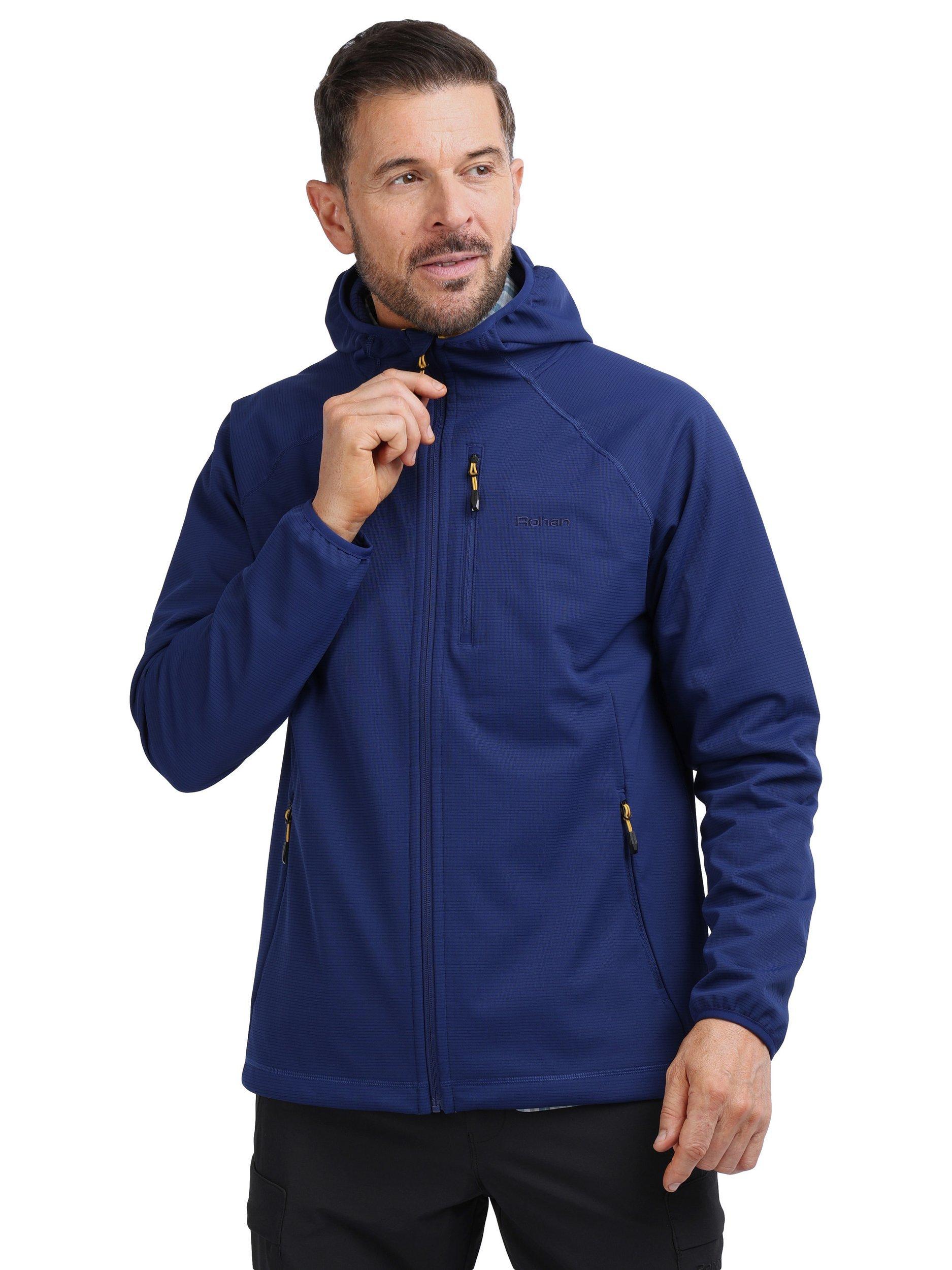 Product image 1 of 8, which shows Rohan Men's Vindur Windbreaker Hooded Jacket, Atmosphere Blue, S