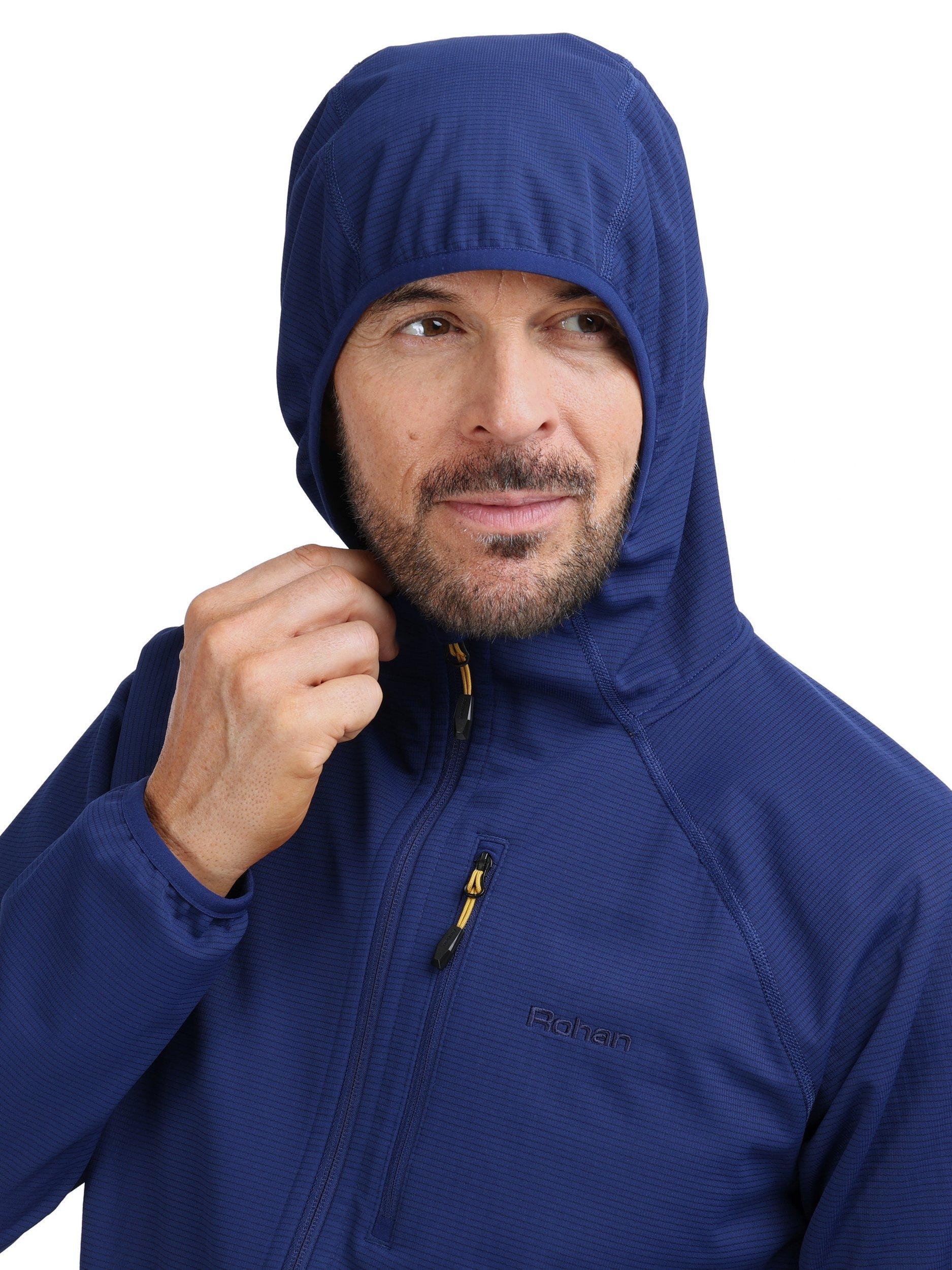 Product image 4 of 8, which shows Rohan Men's Vindur Windbreaker Hooded Jacket, Atmosphere Blue, S