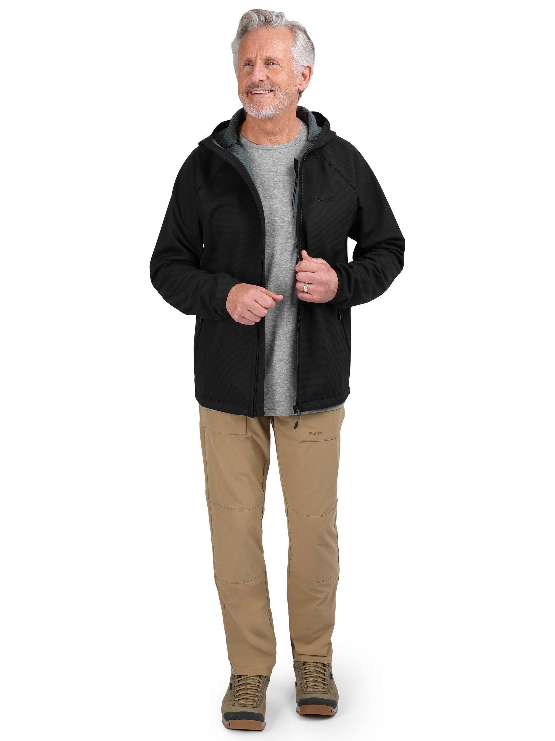 Product image 4 of 9, which shows Rohan Men's Vindur Windbreaker Hooded Jacket, Black, S
