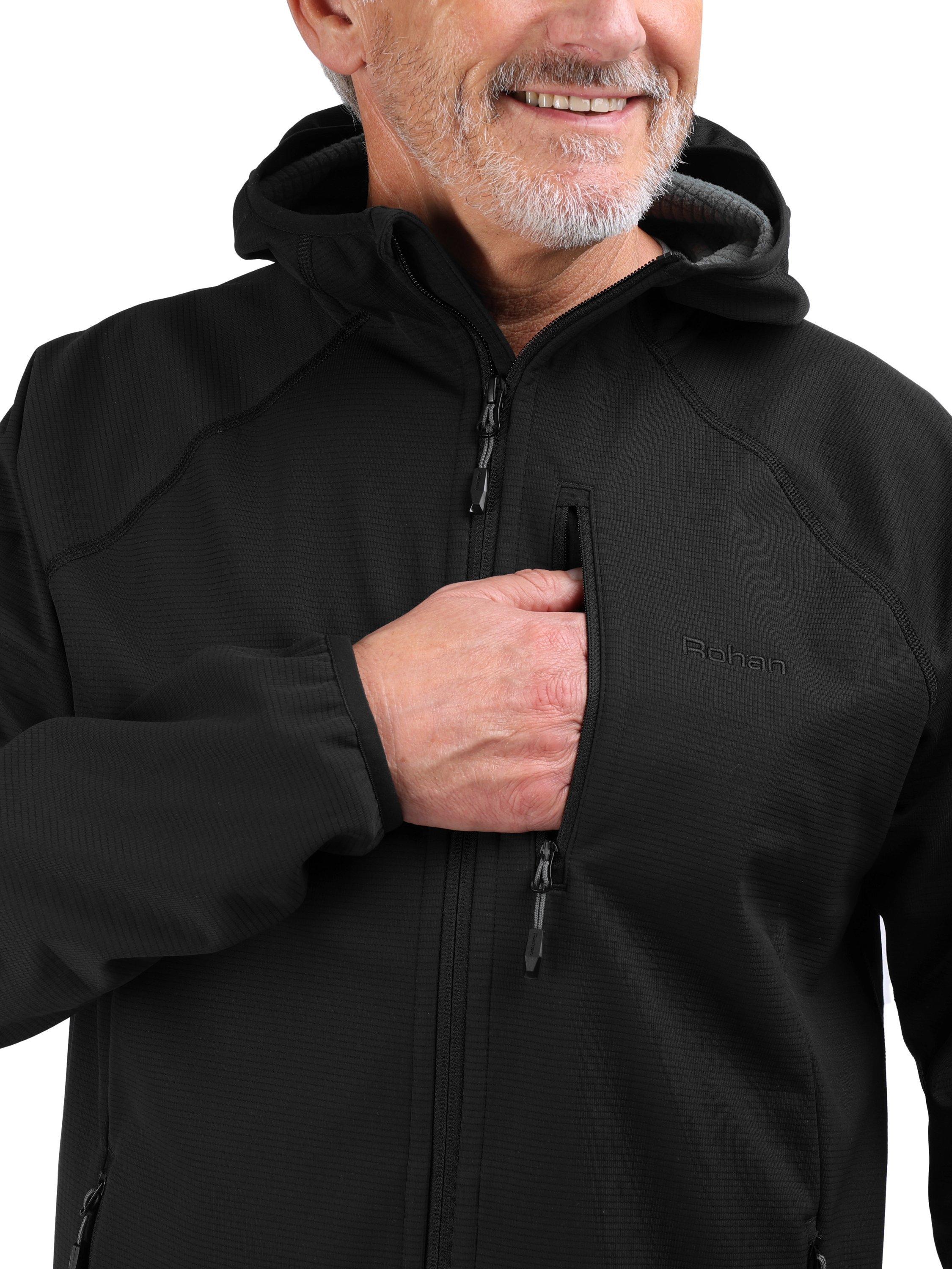 Product image 5 of 9, which shows Rohan Men's Vindur Windbreaker Hooded Jacket, Black, S