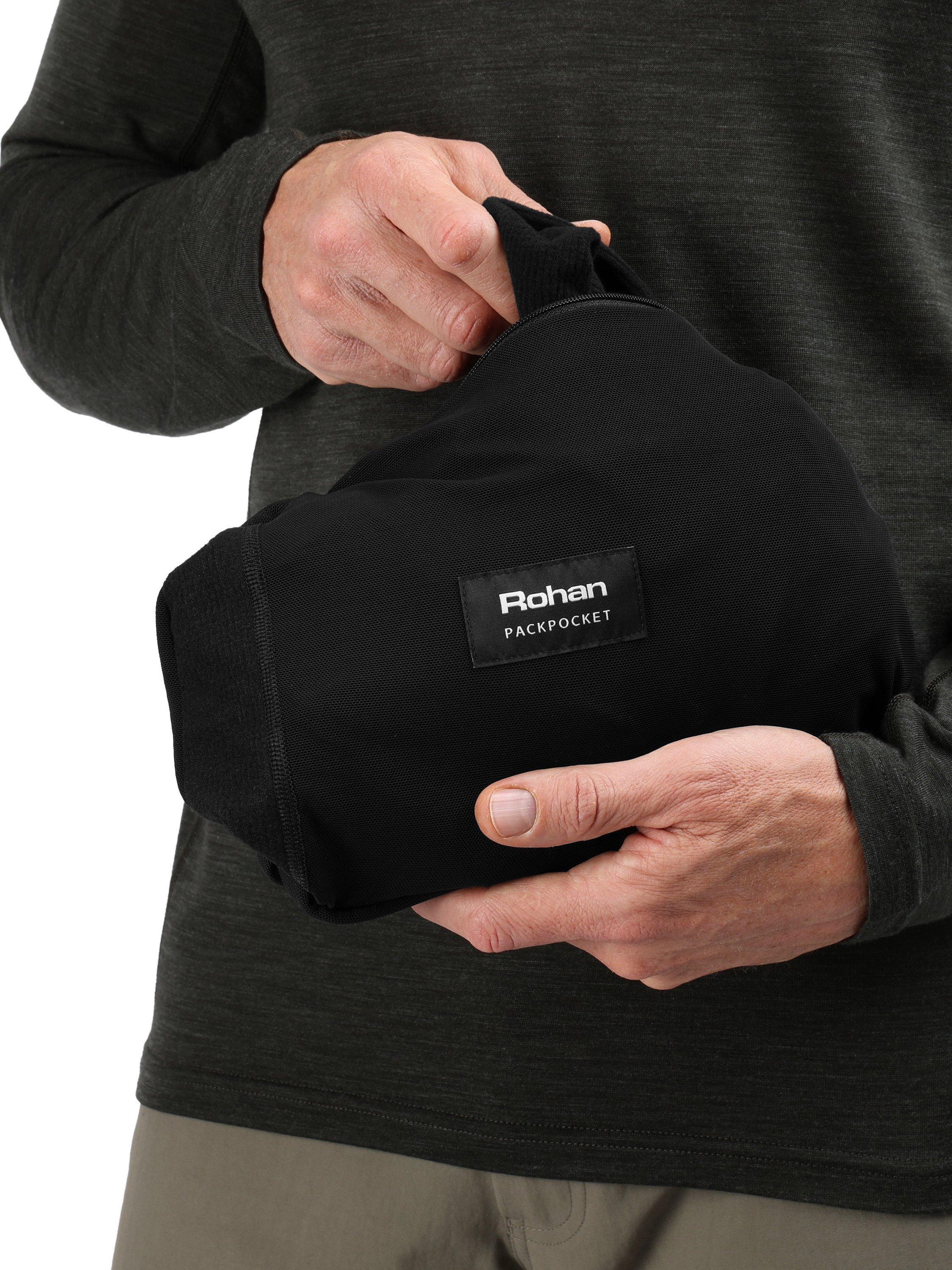 Product image 6 of 7, which shows Rohan Men's Microgrid Fleece Gilet, Black, S