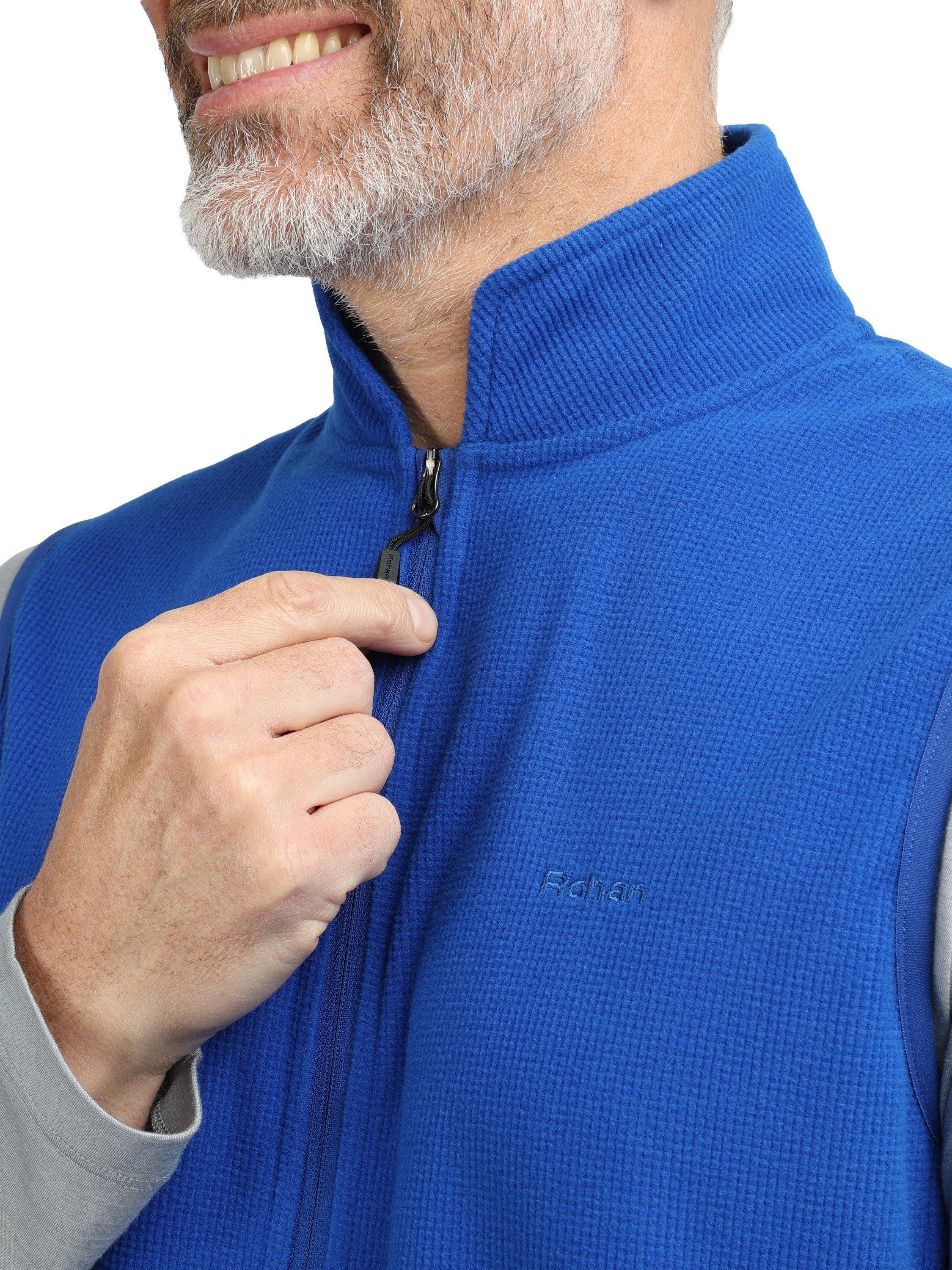 Product image 5 of 5, which shows Rohan Men's Microgrid Fleece Gilet, Ridge Blue, S
