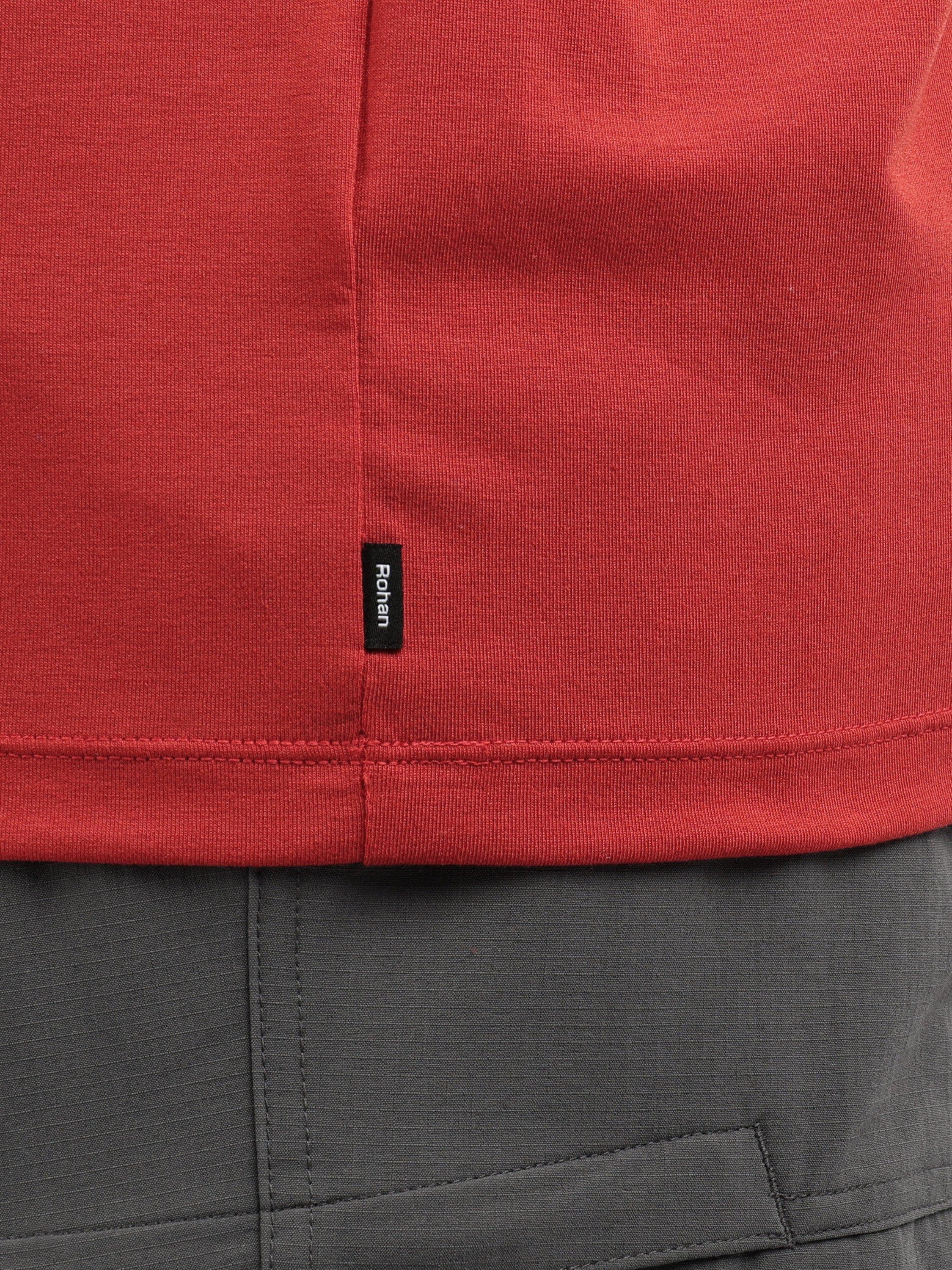 Product image 5 of 5, which shows Rohan Men's Global Short Sleeve Sports T-Shirt, Lava Red, S