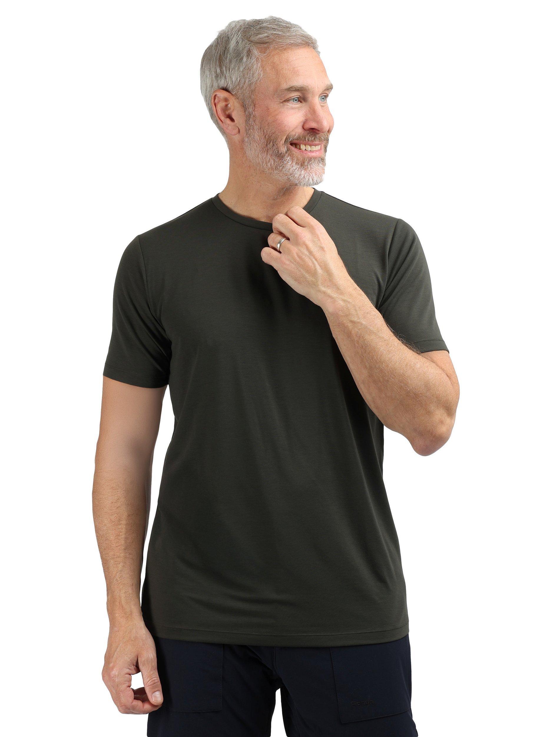 Product image 1 of 5, which shows Rohan Men's Global Short Sleeve Sports T-Shirt, Tundra Brown, S