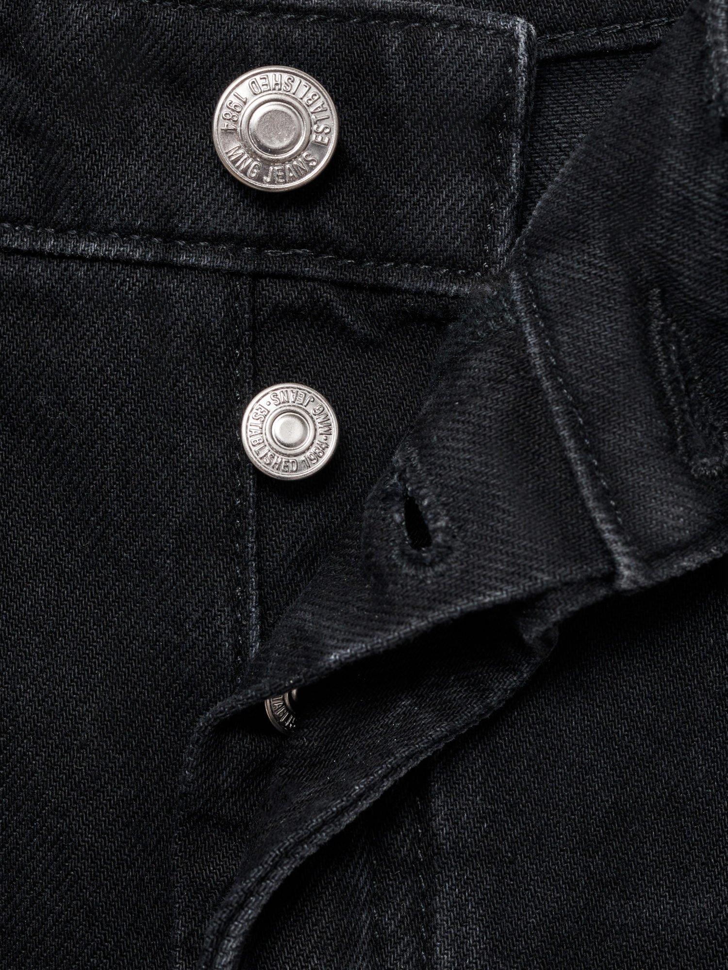 Product image 6 of 6, which shows Mango Andy Button Fly Denim Shorts, Open Grey, 10