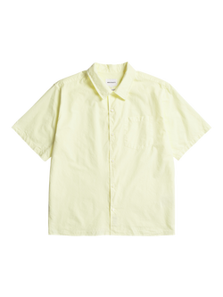 Norse Projects Cars Cotton Blend Short Sleeve Collar Shirt, Pale Yellow