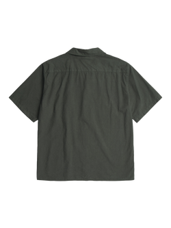 Norse Projects Cars Cotton Blend Shor Tsleeve Collar Shirt - view 2, Black Olive