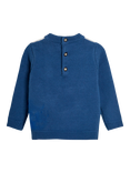 JoJo Maman Bébé Kids' Wool Blend Tractor Jumper, Indigo