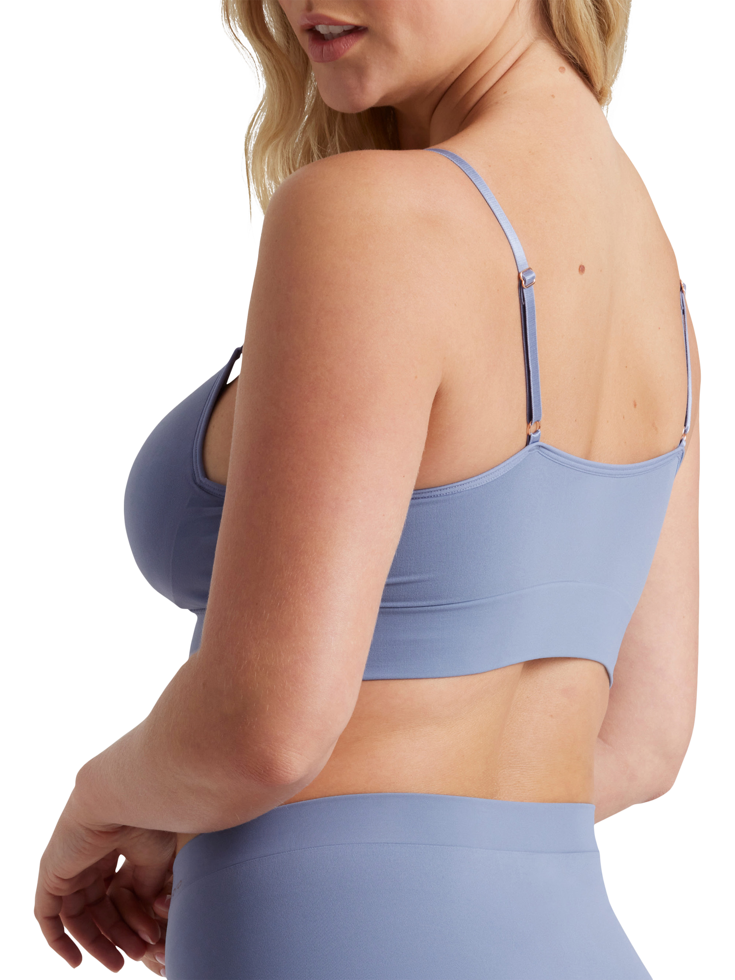 Product image 3 of 3, which shows Ambra Bondi Bare Longline Bra, Midnight, 10-12