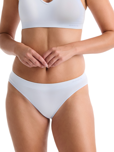 Ambra Purebasics Seamfree Comfort Modal Bikini Knickers, Pack of 2, Aura Blue