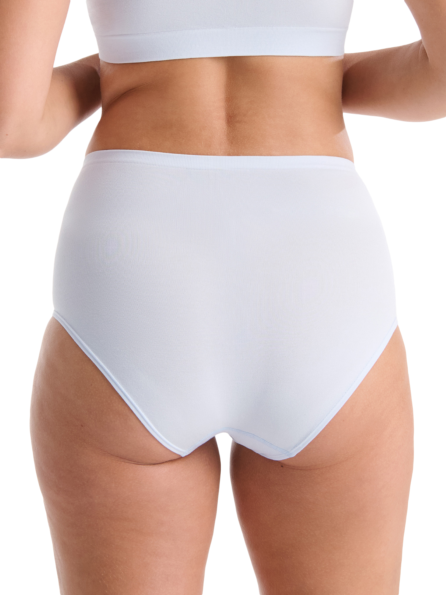 Product image 3 of 3, which shows Ambra Purebasics Modal Full Knickers, Pack of 2, Aura Blue, 8-10