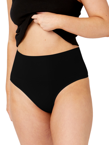 Ambra Seamless Smoothies Light Control G String Briefs, Pack of 2, Black