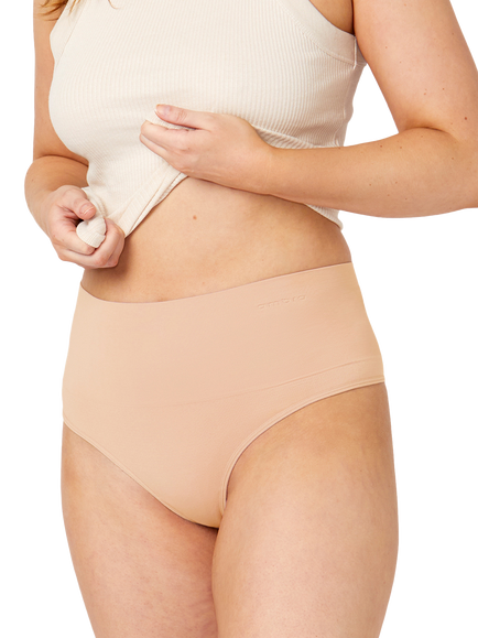 Ambra Seamless Smoothies Light Control G String Briefs, Pack of 2, Rose Beige