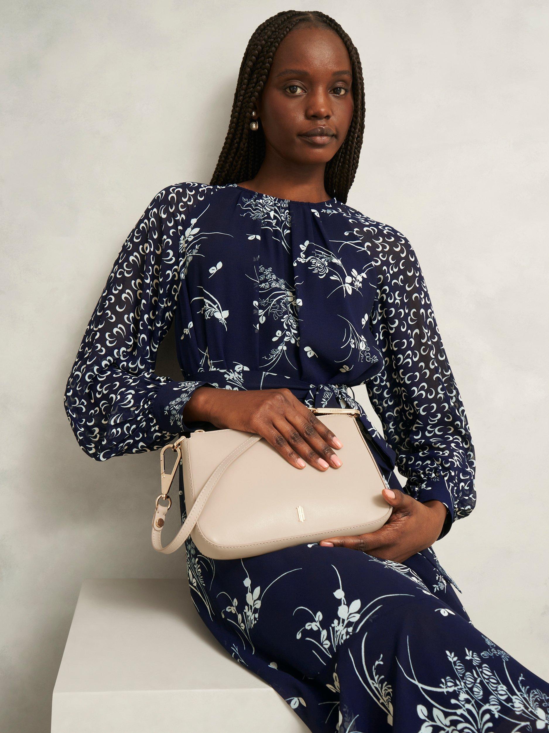 Product image 3 of 4, which shows Hobbs Briella Leather Shoulder Bag, Light Beige, Neutrals