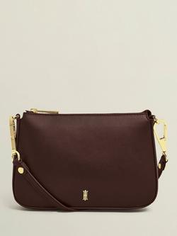 Hobbs Briella Leather Shoulder Bag, Chocolate Brown