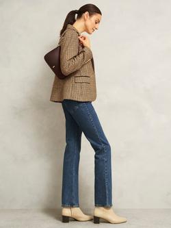 Hobbs Briella Leather Shoulder Bag - view 2, Chocolate Brown