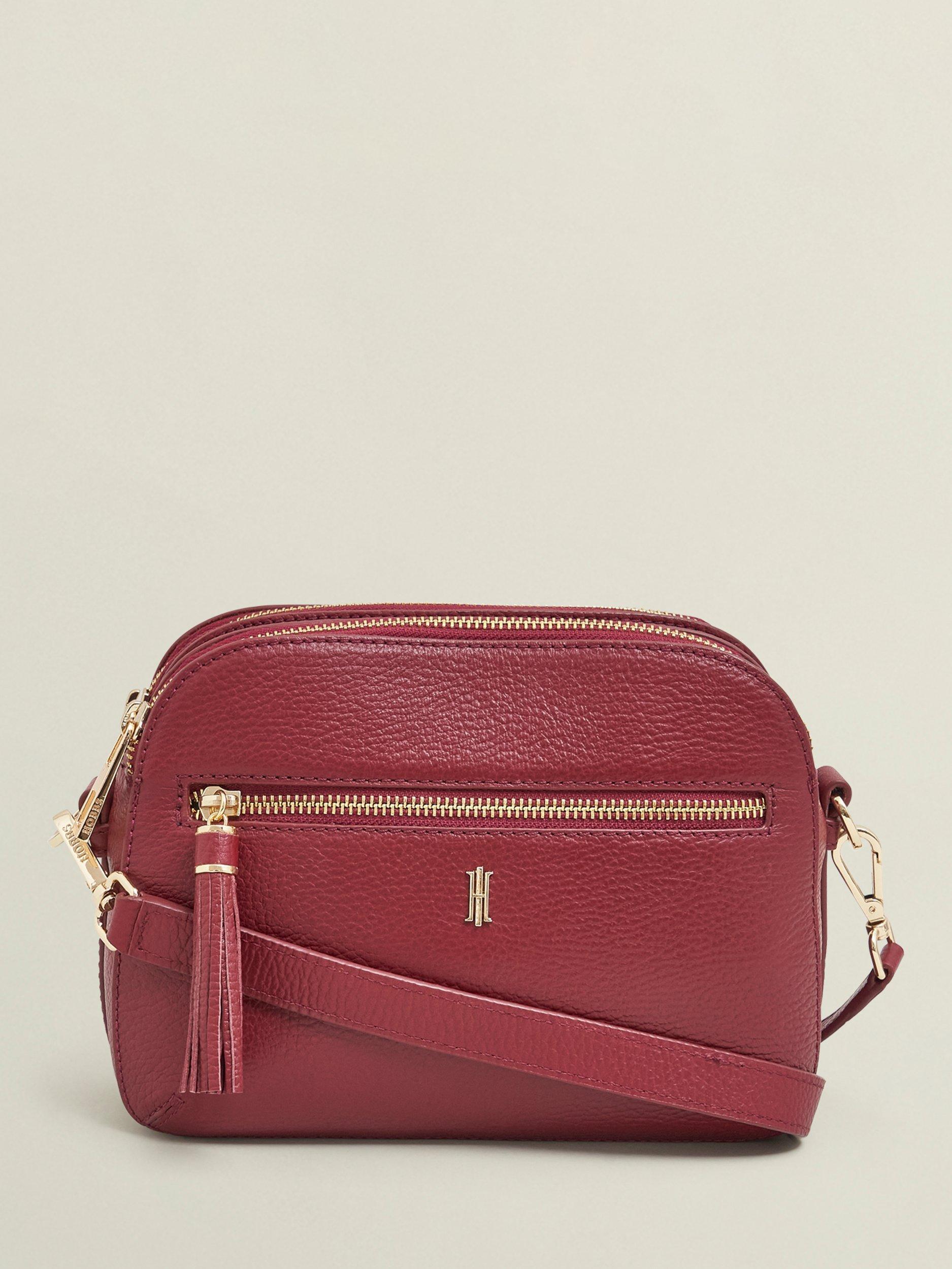 Hobbs Carlton Leather Crossbody Bag, Red