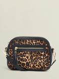 Hobbs Carlton Leopard Print Leather Bag, Multi