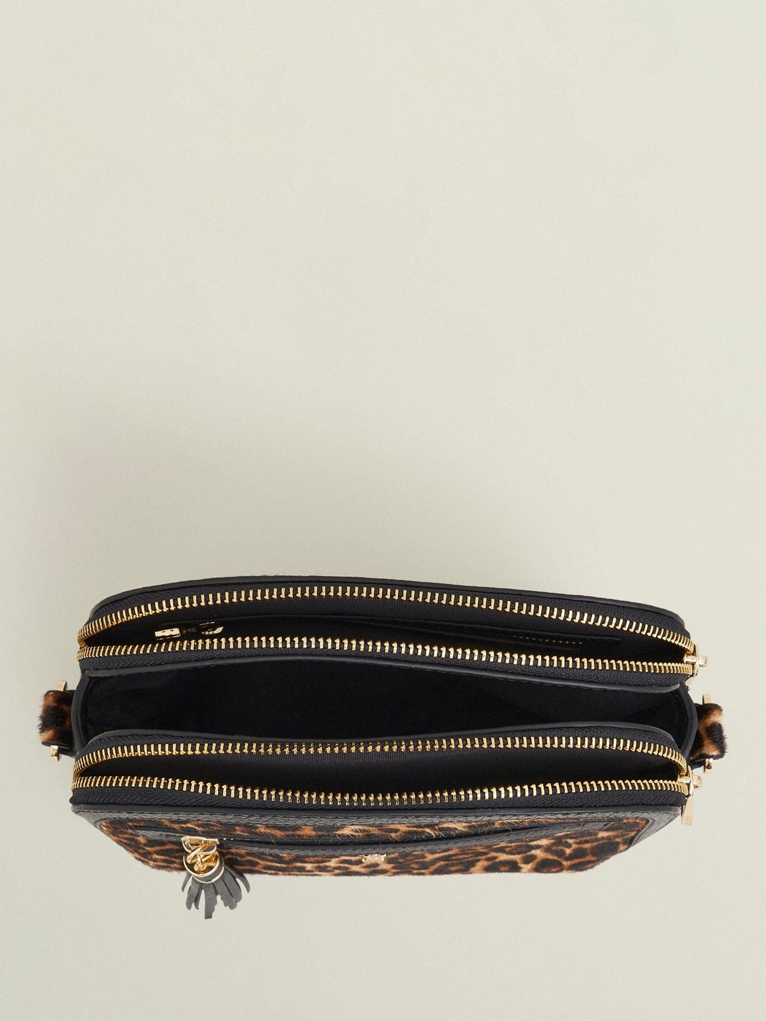 Product image 5 of 5, which shows Hobbs Carlton Leopard Print Leather Bag, Multi, One Size