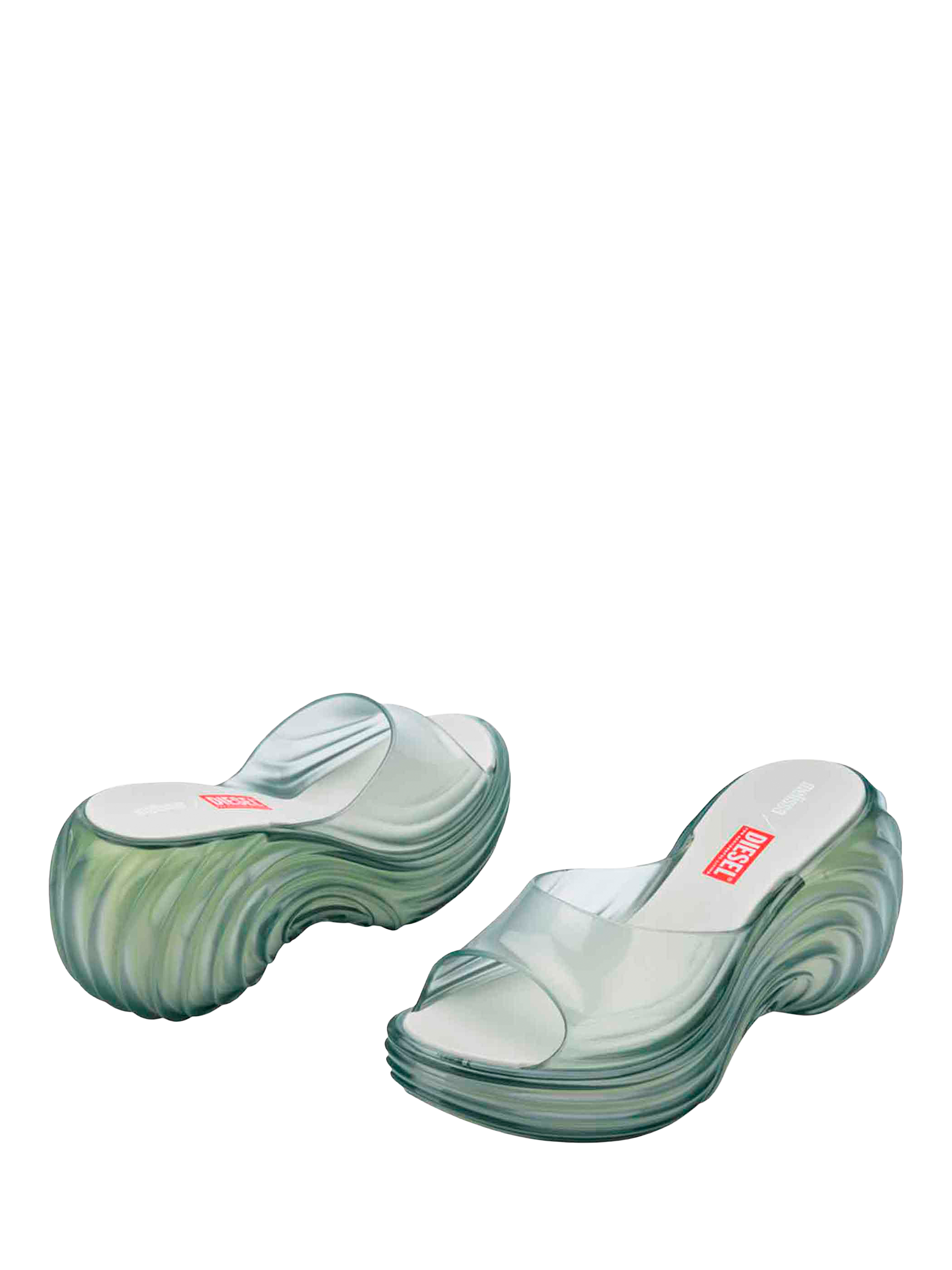 Product image 3 of 4, which shows Melissa x DIESEL Quantam Platform Sandals, Blue, 3