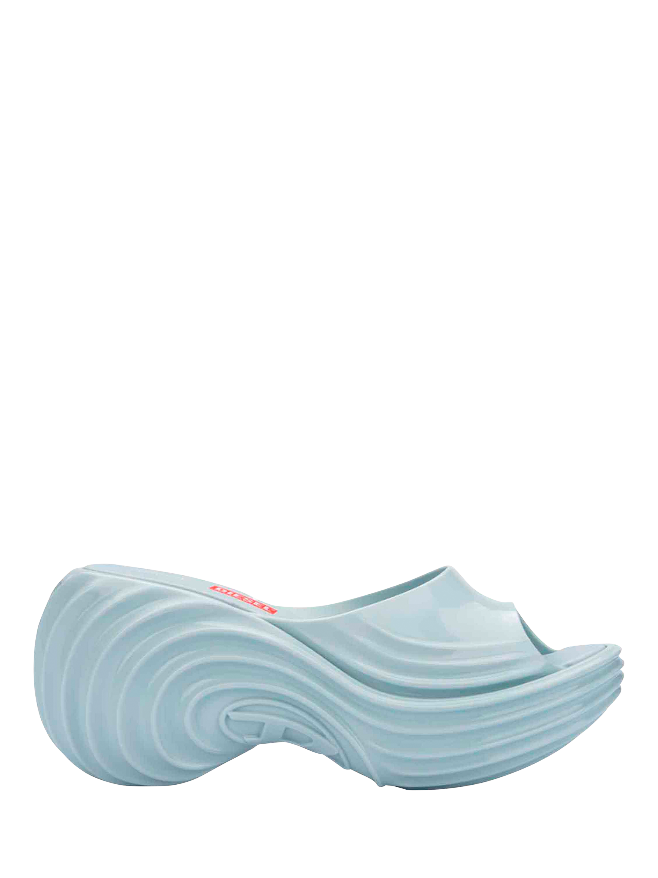 Product image 1 of 4, which shows Melissa x DIESEL Quantam Platform Sandals, Light Blue, 3