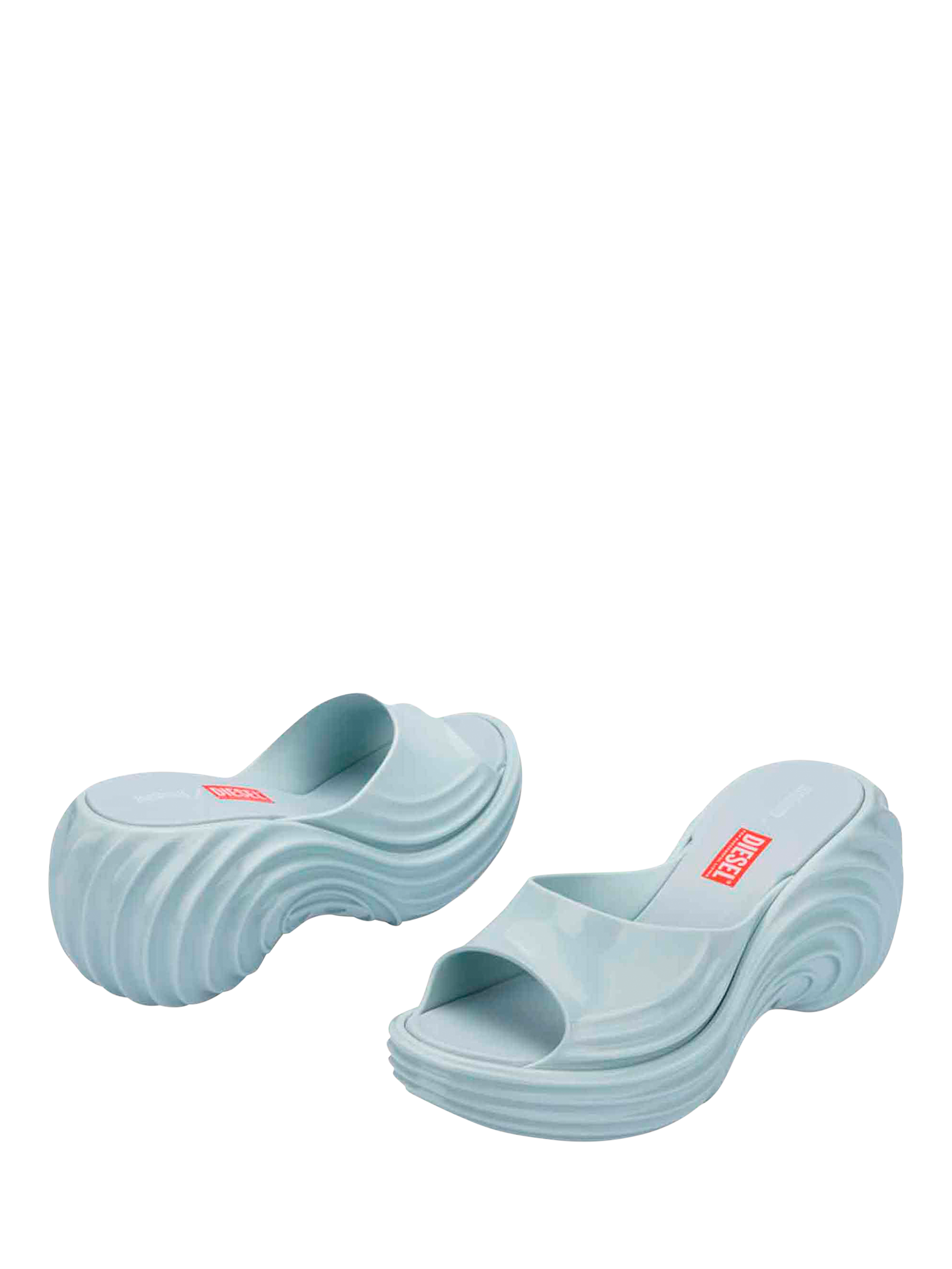 Product image 3 of 4, which shows Melissa x DIESEL Quantam Platform Sandals, Light Blue, 3