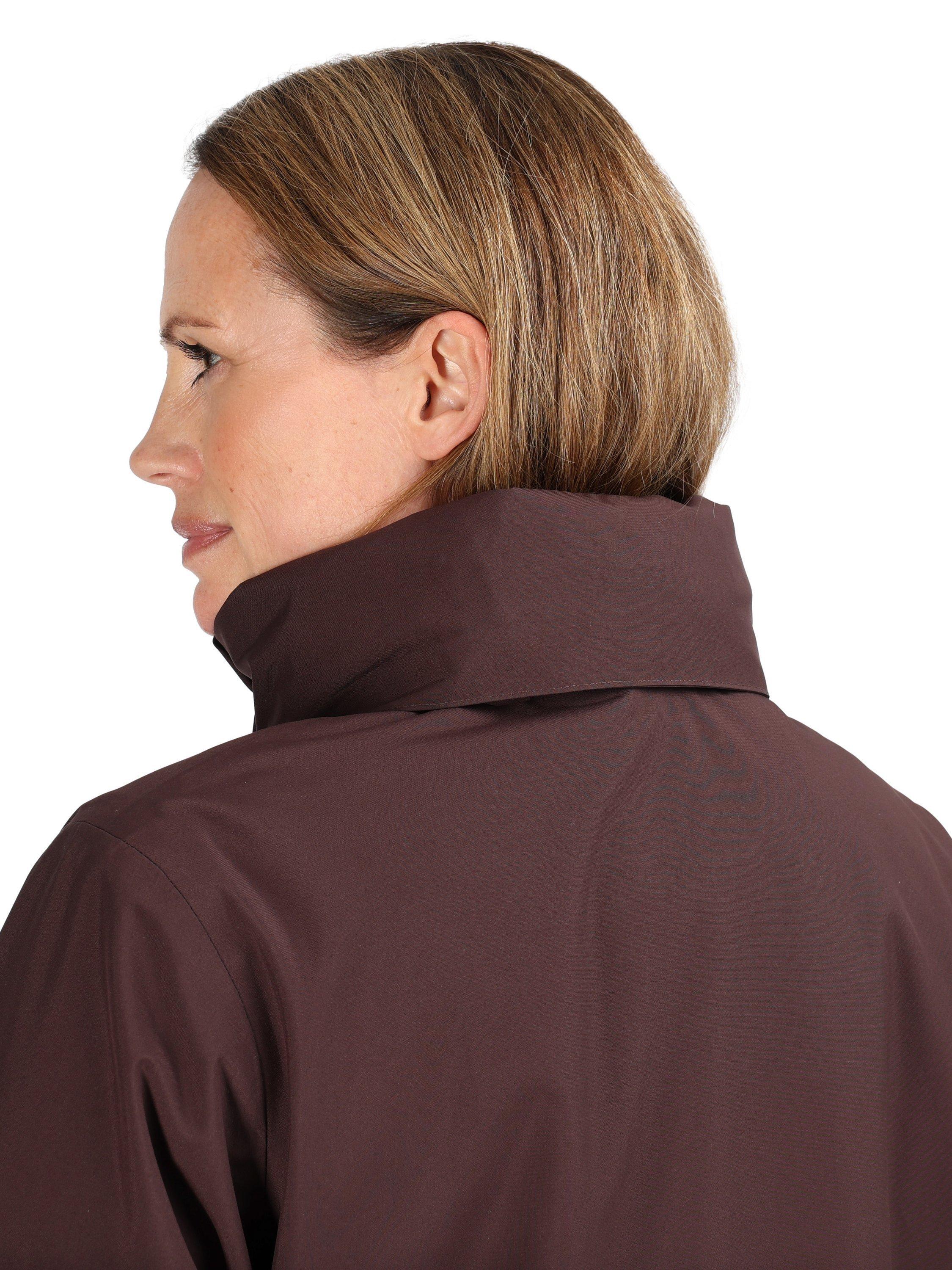 Product image 8 of 9, which shows Rohan Women's Lomond Packable Hood Waterproof Jacket, Darkest Plum, XS