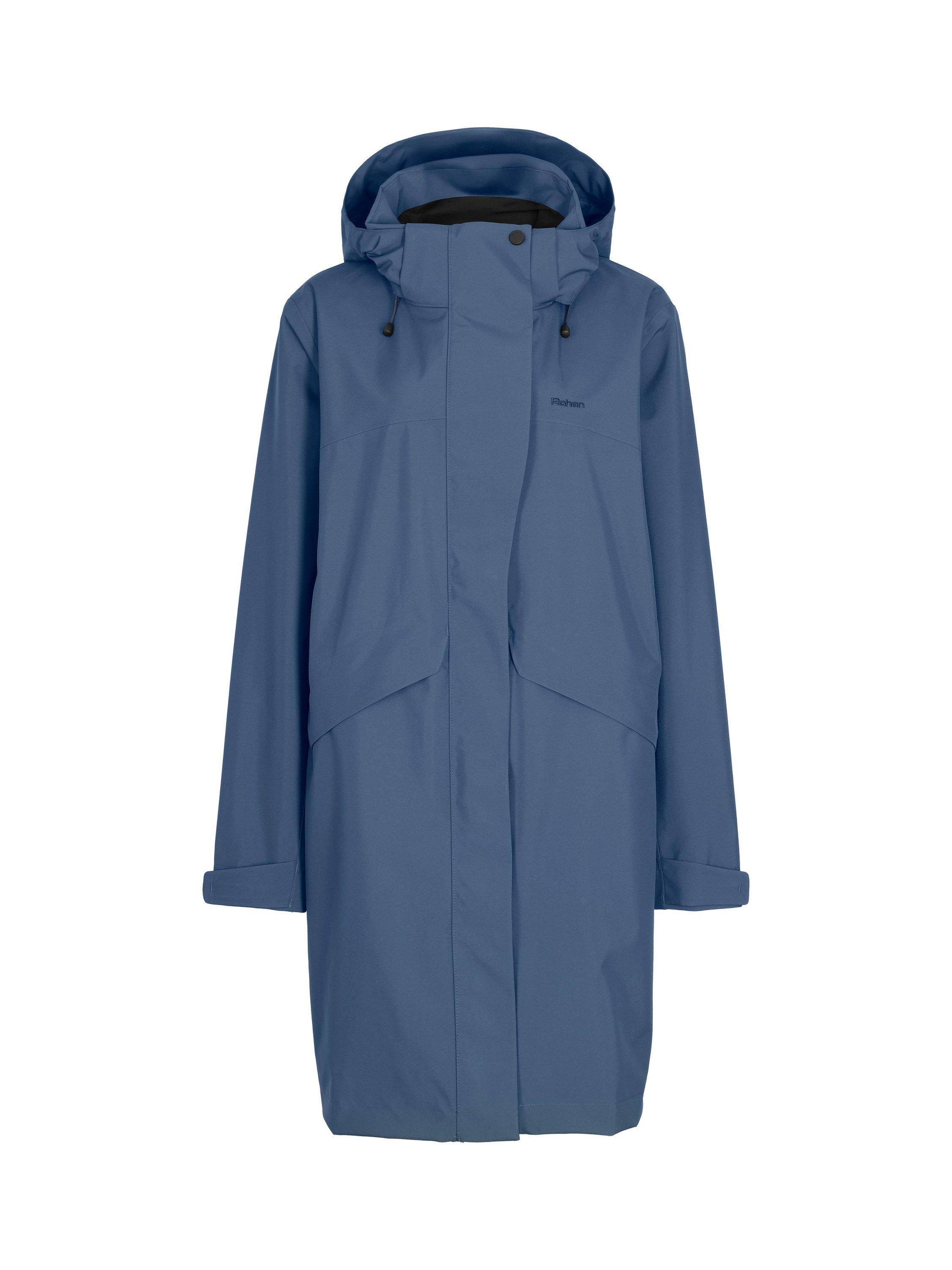 Product image 3 of 7, which shows Rohan Women's Lomond Packable Hood Waterproof Jacket, Ocean Blue, XS