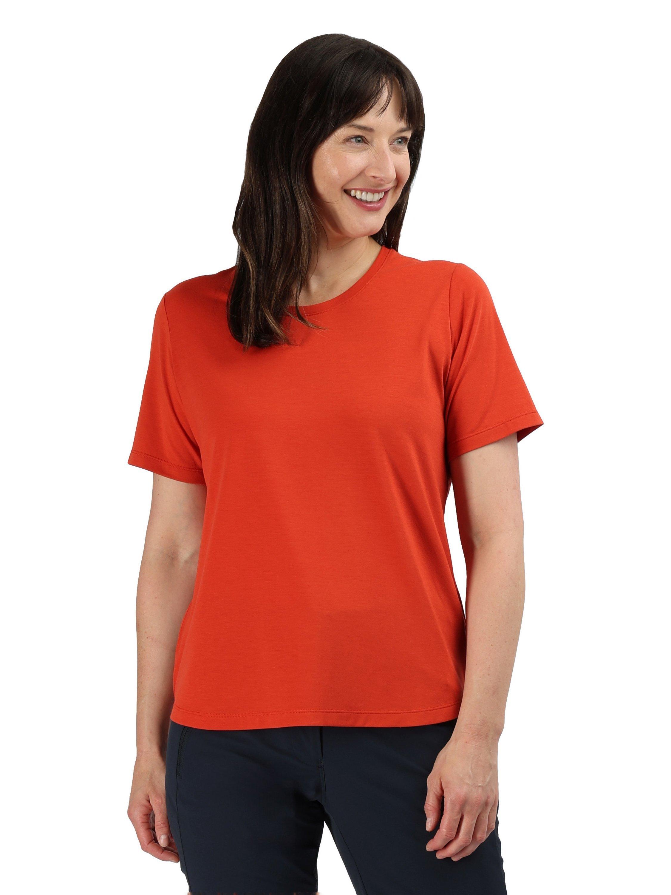 Product image 1 of 5, which shows Rohan Women's Global Short Sleeve Sports T-Shirt, Amalfi Orange, XS