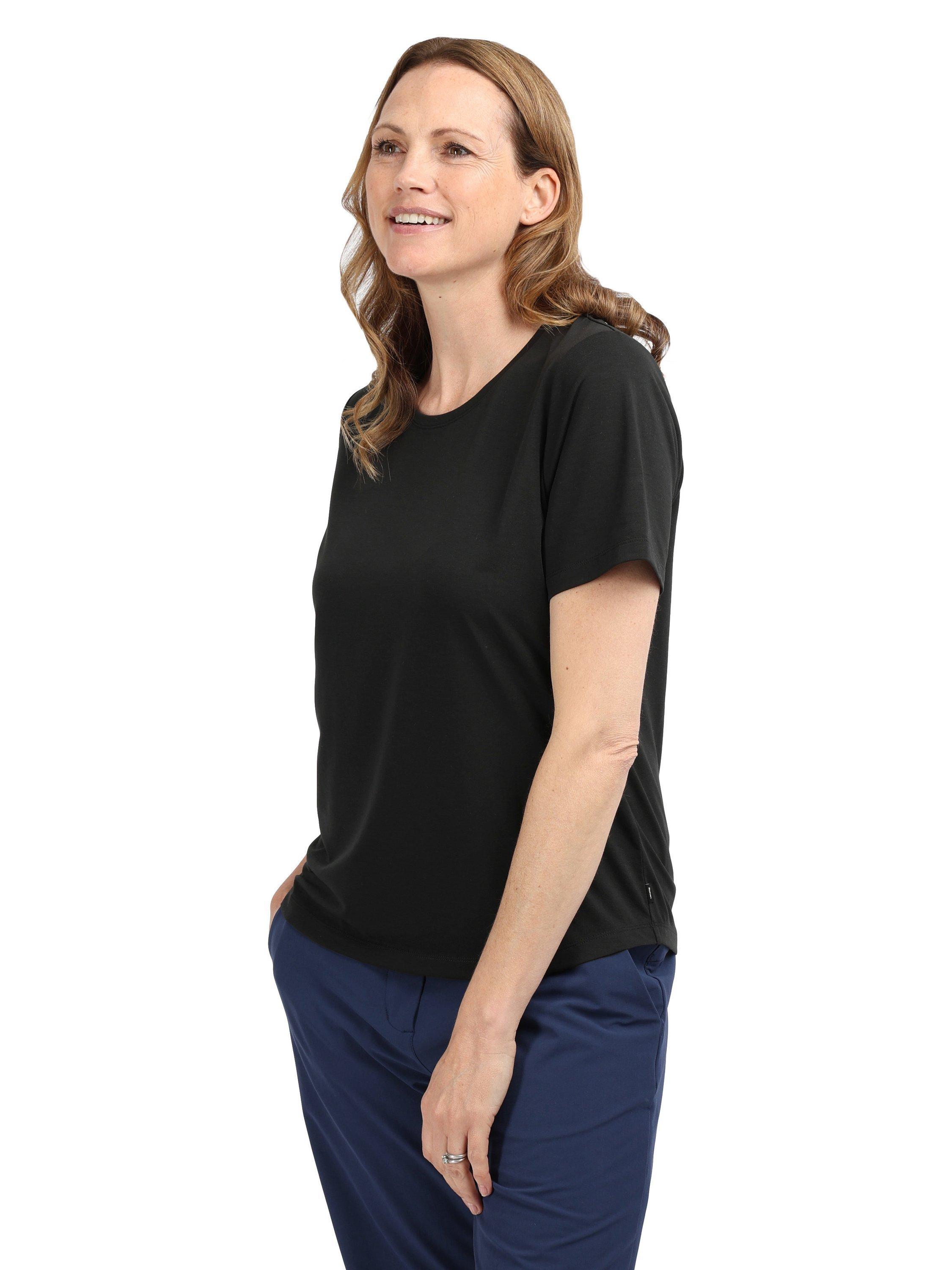 Product image 1 of 6, which shows Rohan Women's Global Short Sleeve Sports T-Shirt, Black, XS