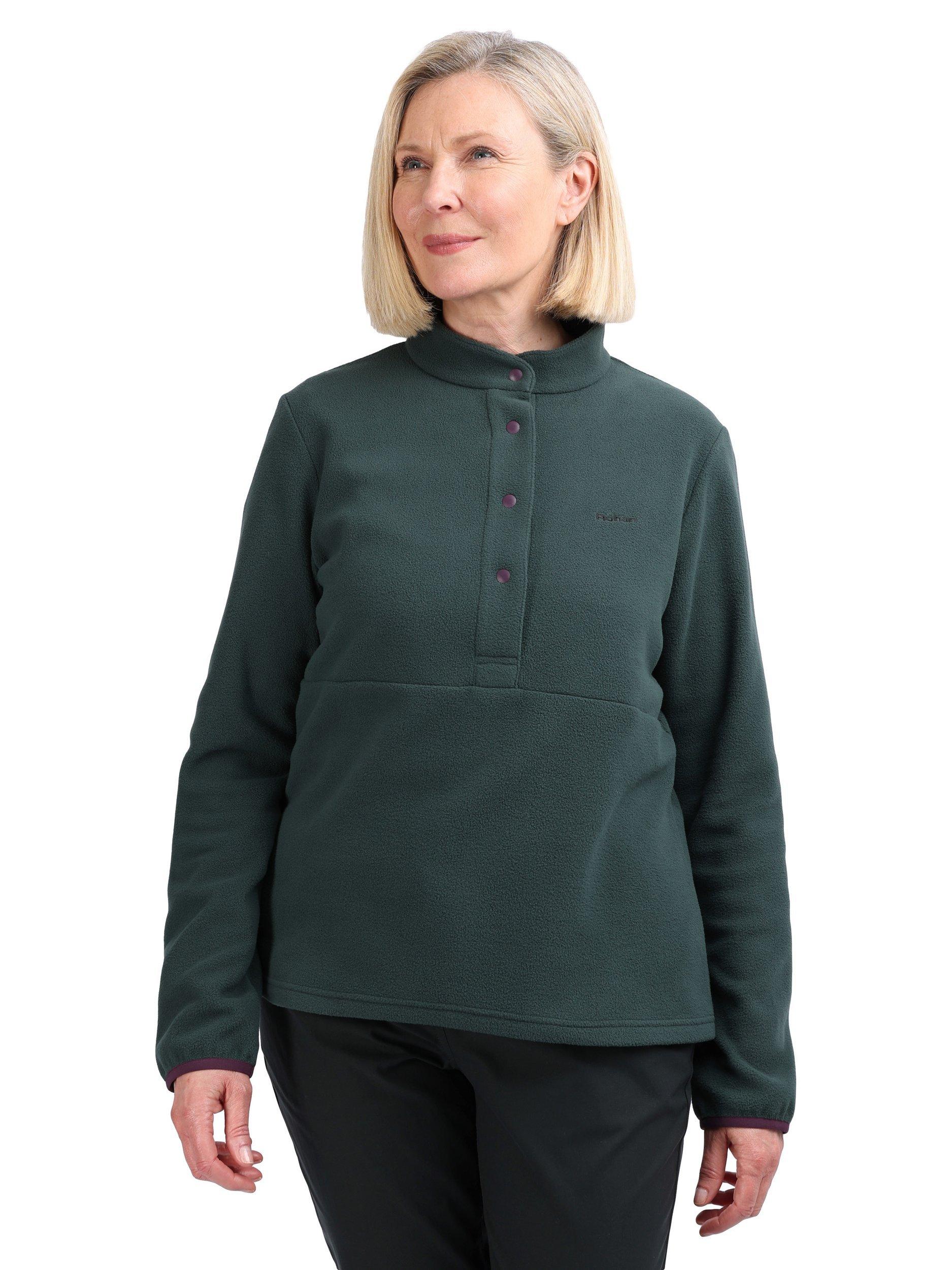 Product image 1 of 5, which shows Rohan Women's Element Half Button Fleece Top, Ethereal Green, XS