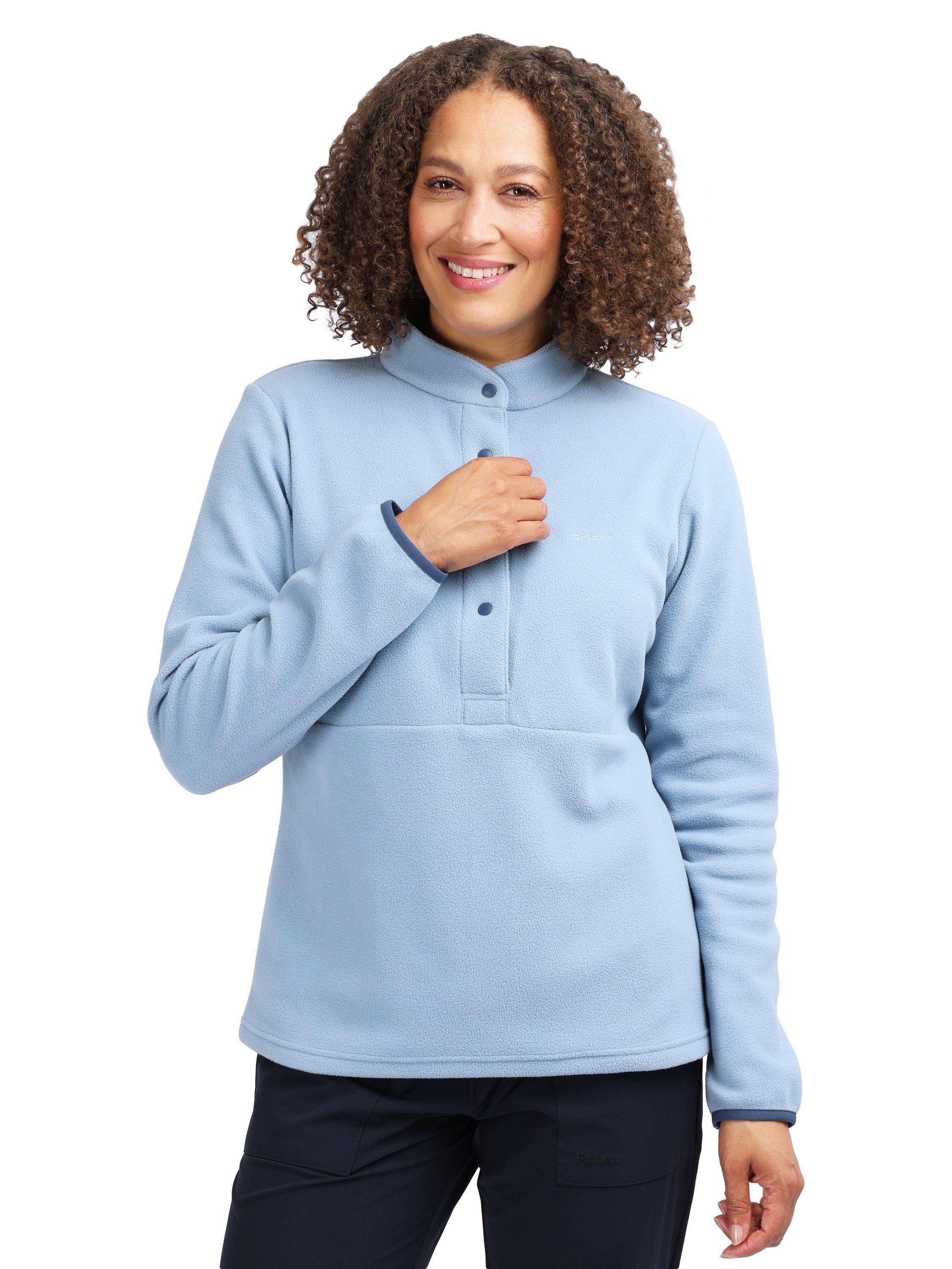 Product image 1 of 4, which shows Rohan Women's Element Half Button Fleece Top, Frost Blue, XS