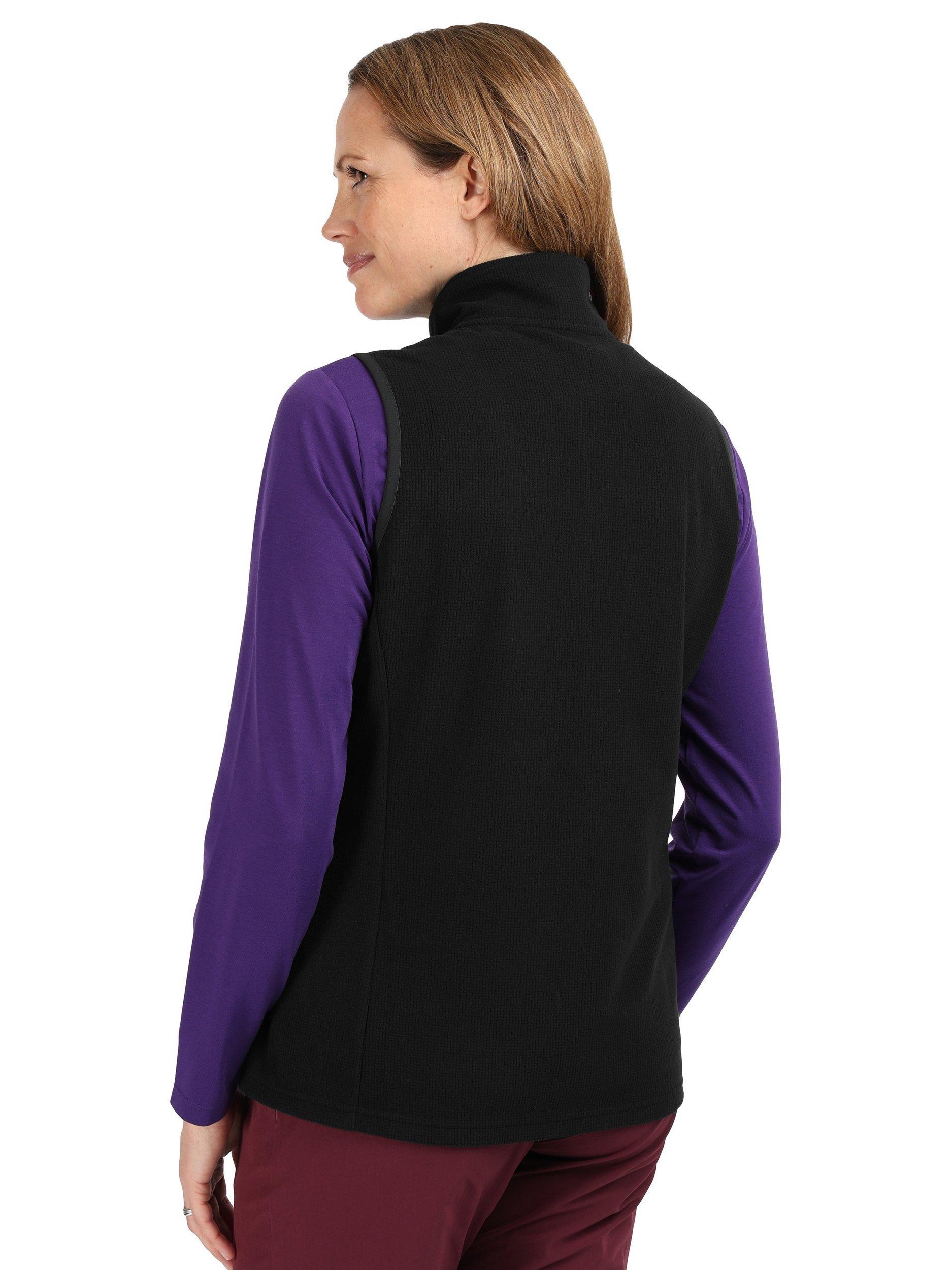 Product image 2 of 7, which shows Rohan Women's Microgrid Fleece Gilet, Black, XS