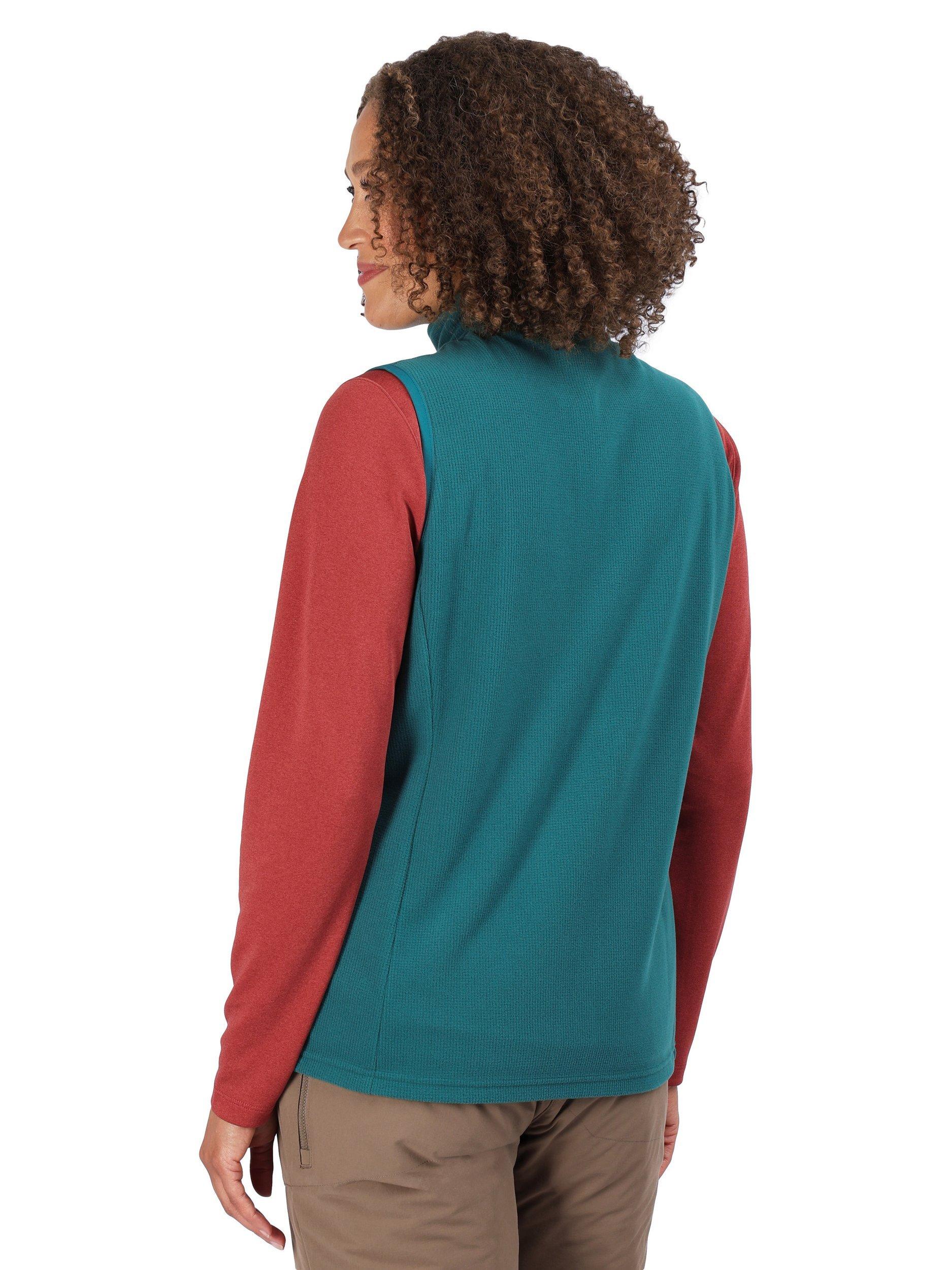 Product image 2 of 7, which shows Rohan Women's Microgrid Fleece Gilet, Pacific Green, XS