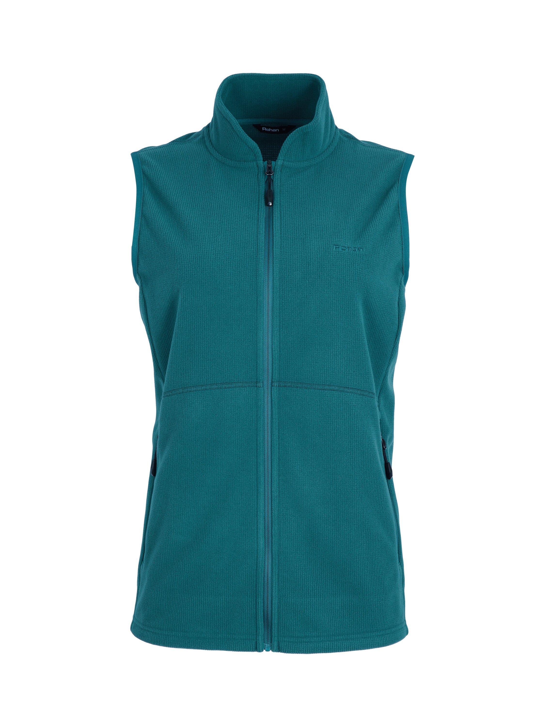 Product image 3 of 7, which shows Rohan Women's Microgrid Fleece Gilet, Pacific Green, XS