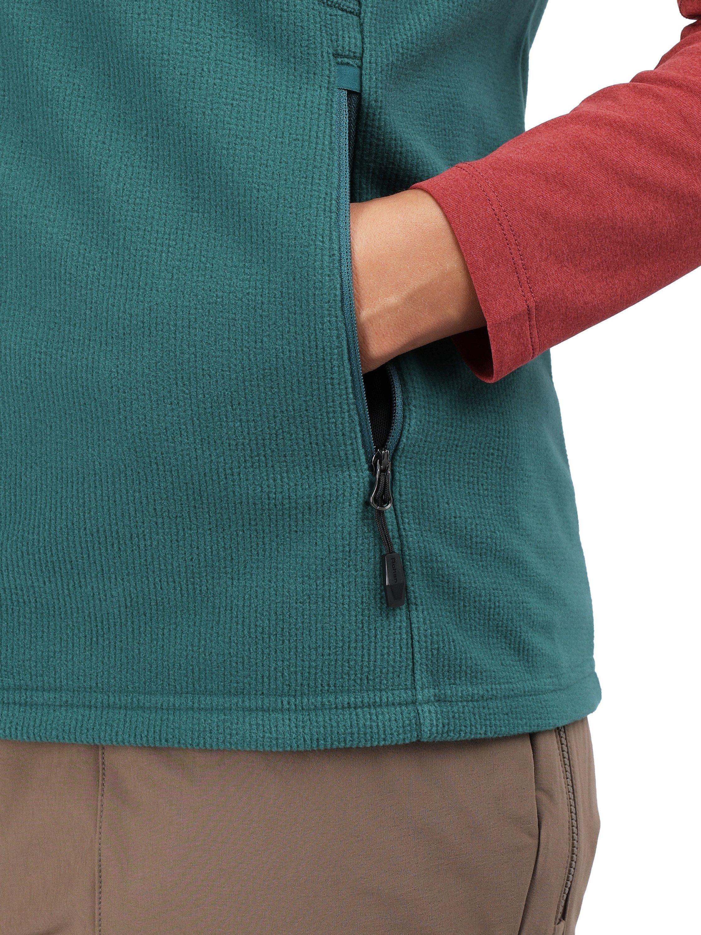 Product image 7 of 7, which shows Rohan Women's Microgrid Fleece Gilet, Pacific Green, XS