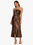 Adrianna by Adrianna Papell Foiled Jersey Midi Dress, Cinnamon