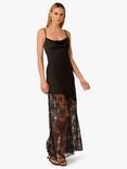 Adrianna by Adrianna Papell Stretch Satin Maxi Dress, Black