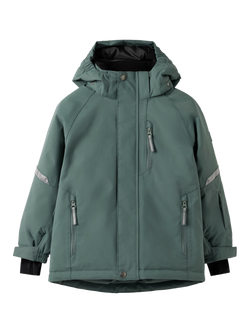 Polarn O. Pyret Kids' Unisex Padded Jacket, Dark Forest