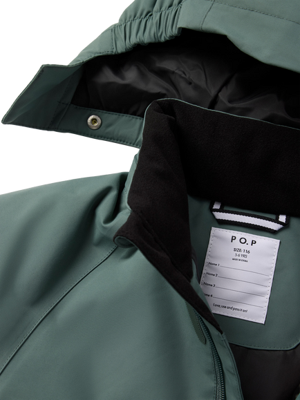 Polarn O. Pyret Kids' Unisex Padded Jacket - view 2, Dark Forest