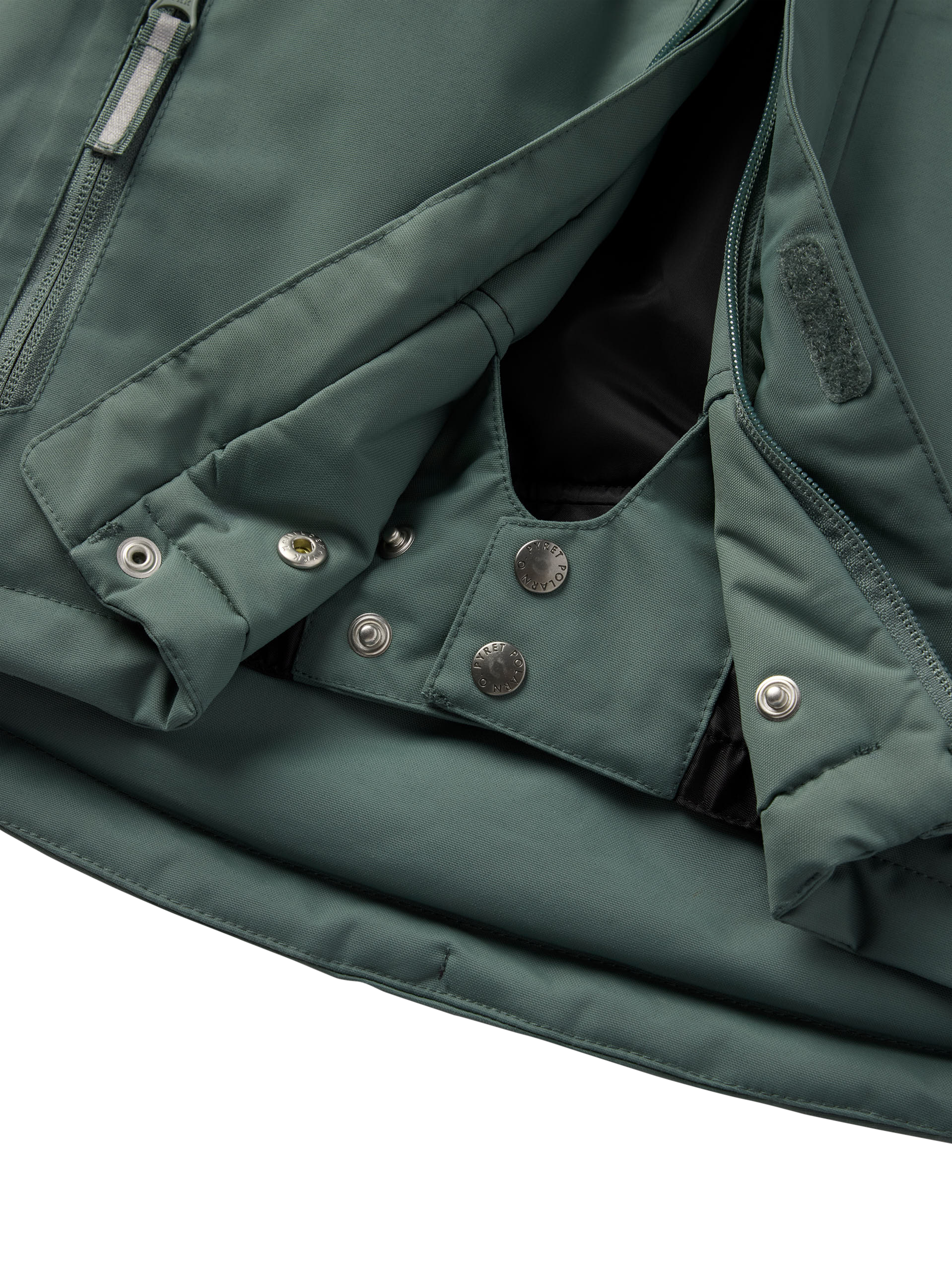 Product image 4 of 7, which shows Polarn O. Pyret Kids' Unisex Padded Jacket, Dark Forest, 3-4 years