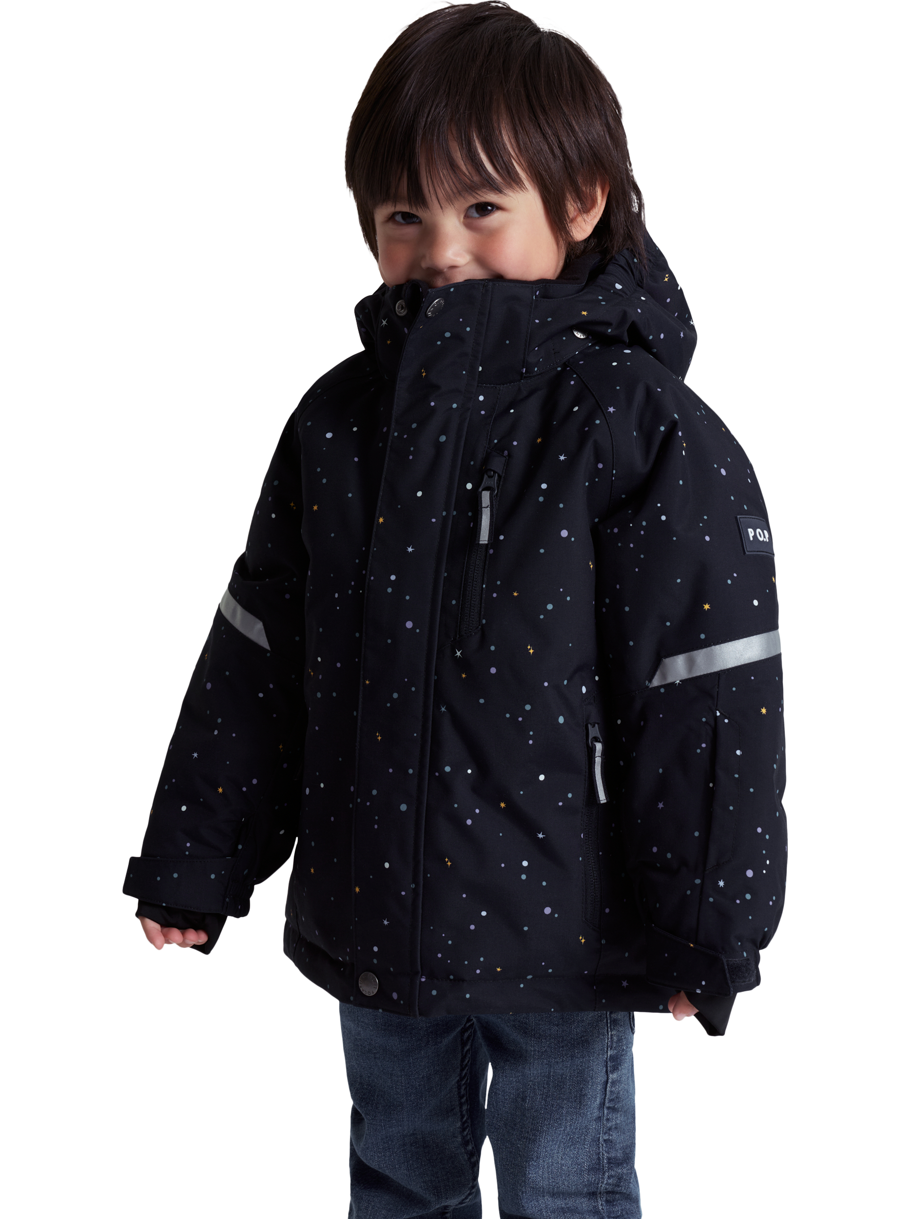 Polarn O. Pyret Organic Cotton Kids' Denim Dungaree Dress