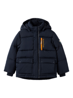Polarn O. Pyret Kids' Puffer Ski Jacket, Dark Sapphire