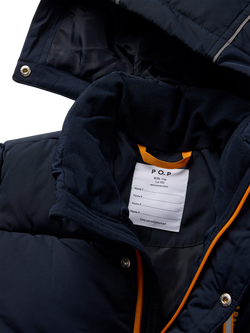 Polarn O. Pyret Kids' Puffer Ski Jacket - view 2, Dark Sapphire