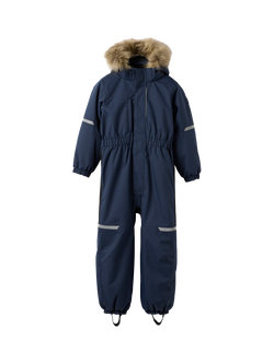 Polarn O. Pyret Kids' Unisex Padded Overalls, Mood Indigo