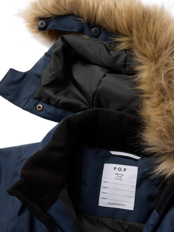 Polarn O. Pyret Kids' Unisex Padded Overalls - view 2, Mood Indigo