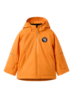Polarn O. Pyret Kids' Unisex Padded Ski Jacket, Flame Orange