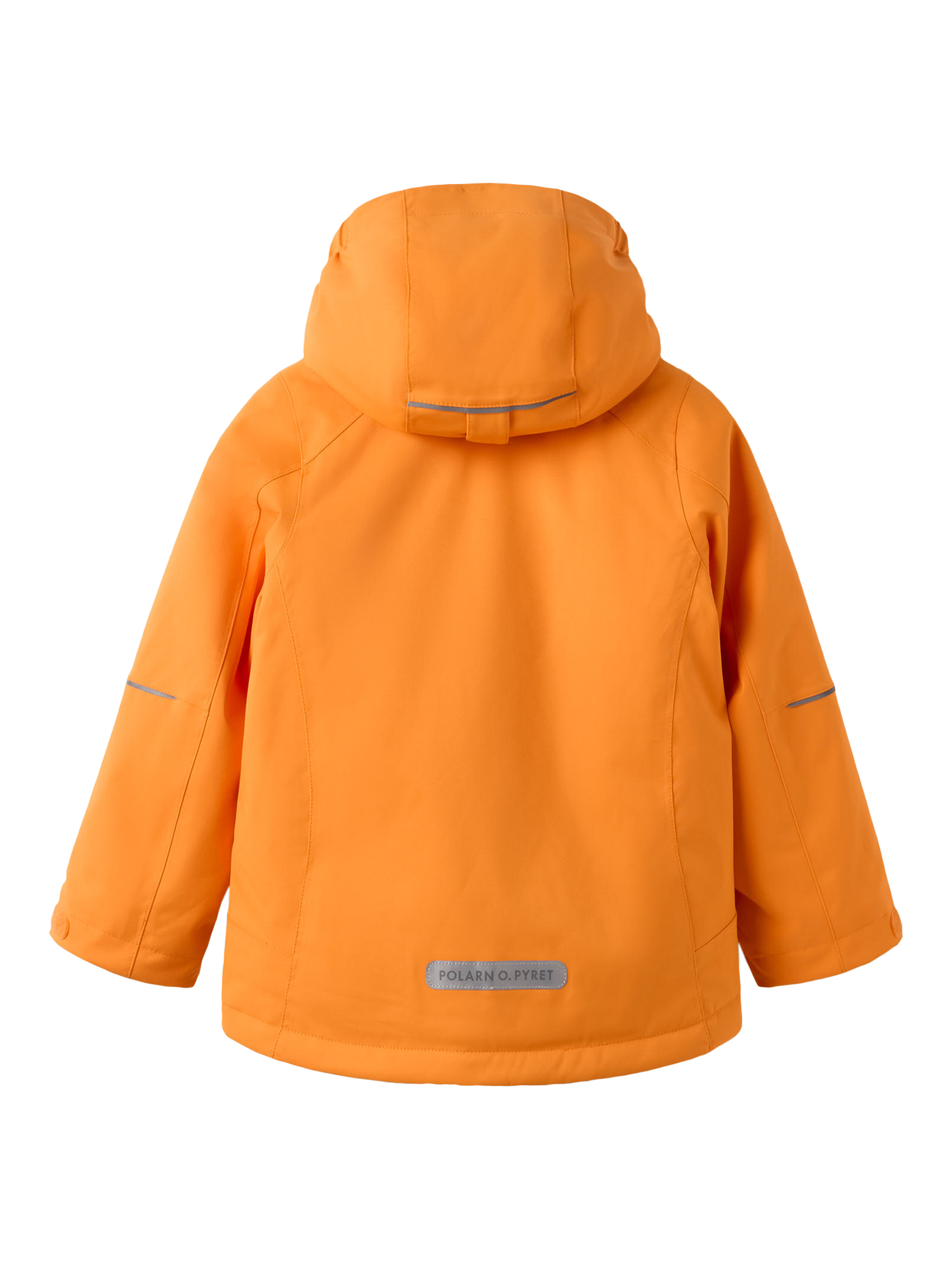Product image 8 of 8, which shows Polarn O. Pyret Kids' Unisex Padded Ski Jacket, Flame Orange, 3-4 years