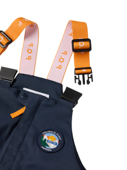 Polarn O. Pyret Kids' Unisex Padded Ski Trousers - view 2, Dark Sapphire